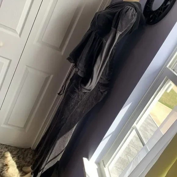 Juicy Couture Track Suit Set Jacket & Pants Velour S/P Dark Gray - Picture 7 of 16